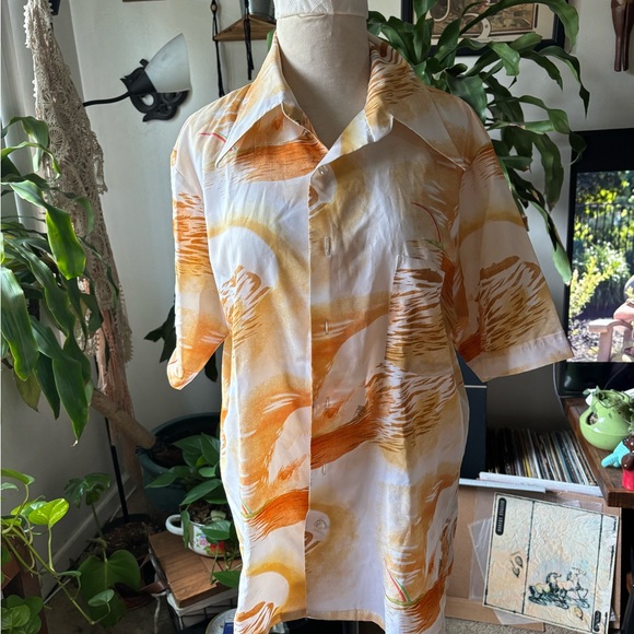 McGregor Vintage 70’s Rainbow Hawaiian Shirt Size L - Picture 1 of 3